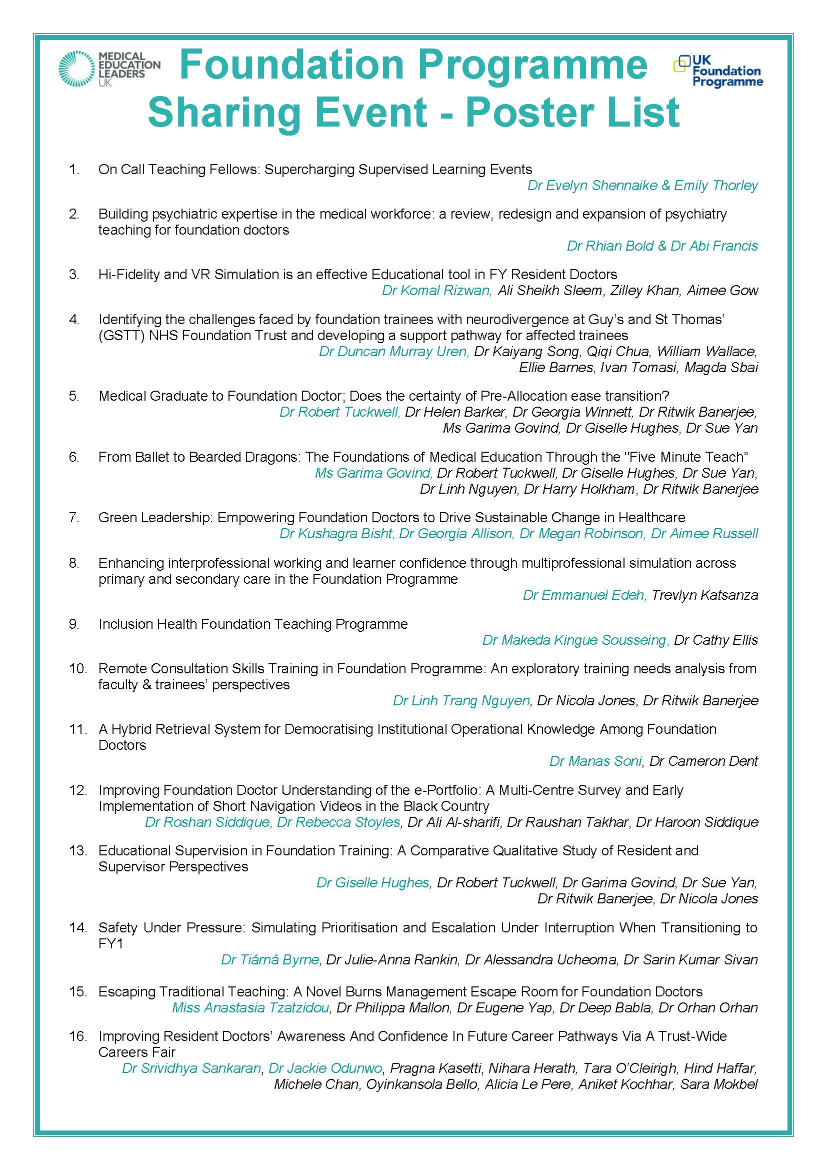 Fp Sharing 2026 Complete Poster List